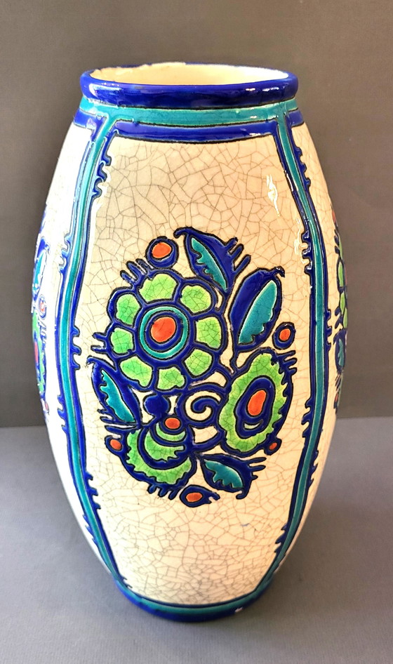 Image 1 of Grand Vase Boch Art Déco Charles Catteau