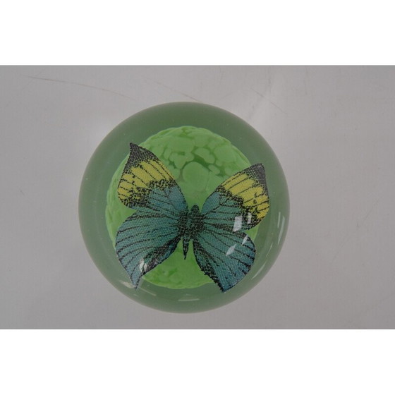 Image 1 of Vintage Art Glass paperweight by Novy Bor, Czechoslovakia 1950s