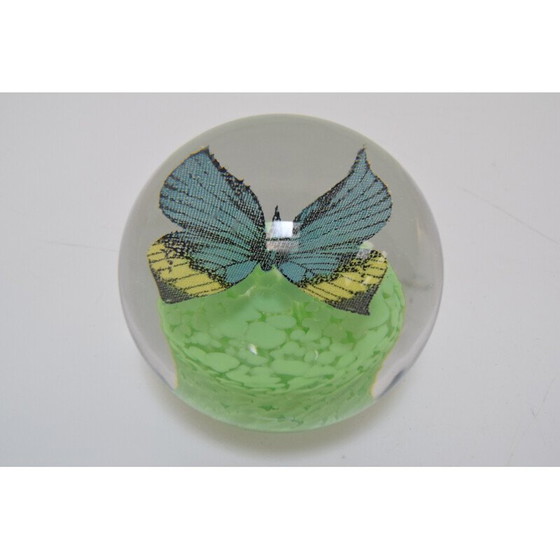 Image 1 of Vintage Art Glass paperweight by Novy Bor, Czechoslovakia 1950s