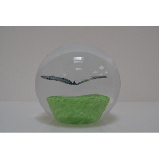 Image 1 of Vintage Art Glass paperweight by Novy Bor, Czechoslovakia 1950s