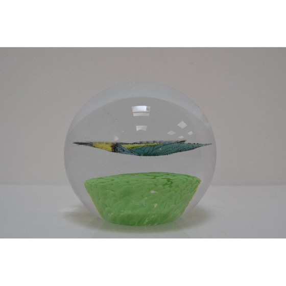 Image 1 of Vintage Art Glass paperweight by Novy Bor, Czechoslovakia 1950s