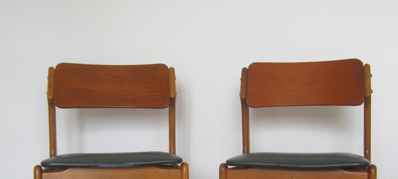 Image 1 of 2 x chaises O.D. Møbler Erik Buch en teck modèle 49