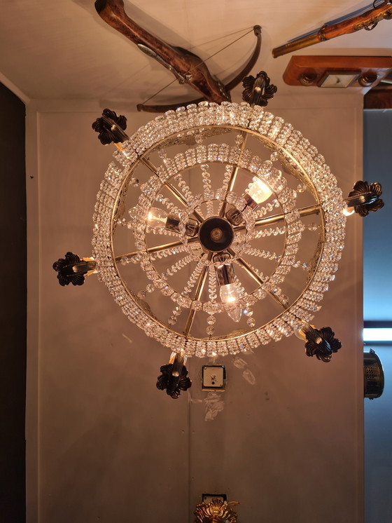 Image 1 of Chandelier set with cut crystals