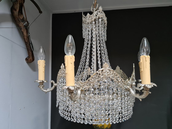 Image 1 of Chandelier set with cut crystals