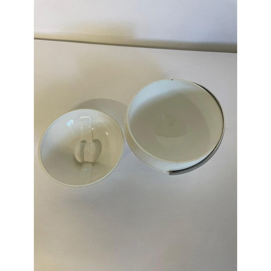 Image 1 of Vintage white ball shaped ice box by Paolo Tilche for Guzzini, Italy 1980s