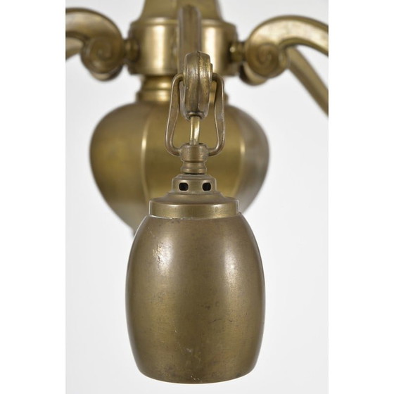 Image 1 of Vintage pendant lamp in solid brass, 1920s