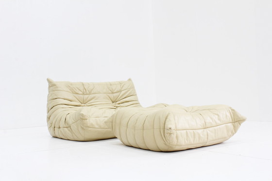 Image 1 of Set di divani vintage Togo Ligne Roset in pelle beige