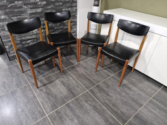 Image 1 of Set di 4 sedie scandinave, anni '70