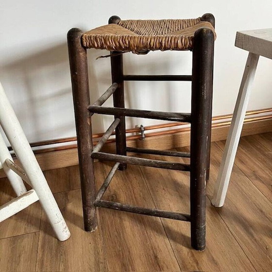 Image 1 of Set of 3 mismatched vintage high stools