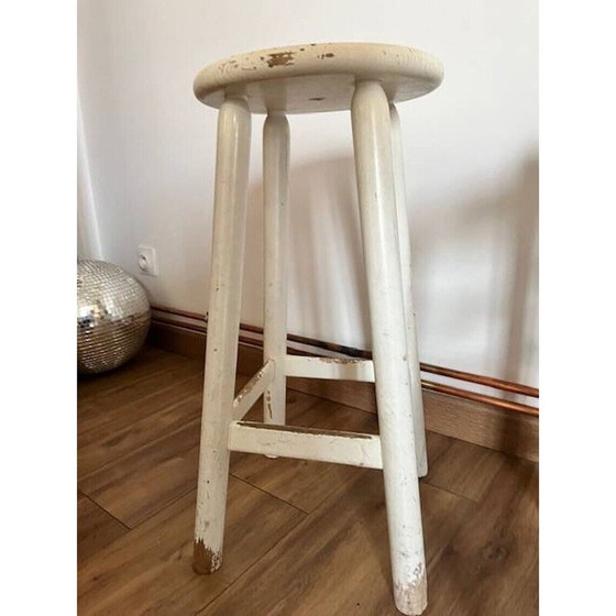 Image 1 of Set of 3 mismatched vintage high stools