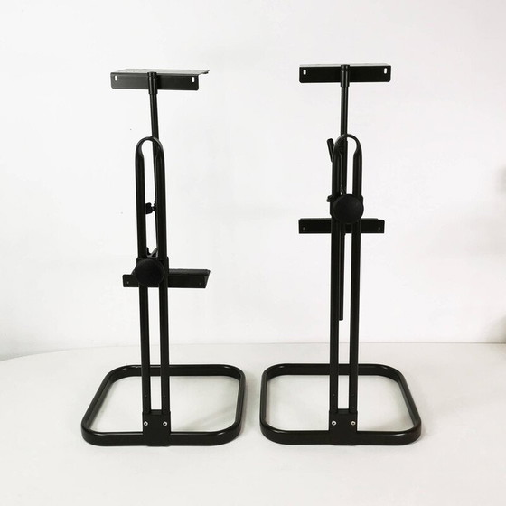 Image 1 of Vintage Maja speaker stands in metal and plastic, Germany 1970