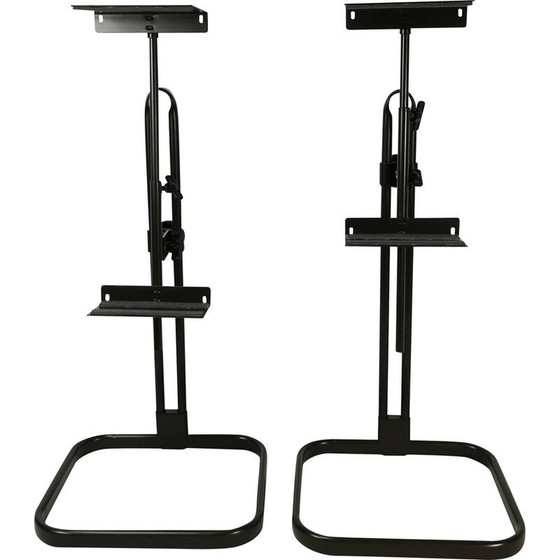 Image 1 of Vintage Maja speaker stands in metal and plastic, Germany 1970