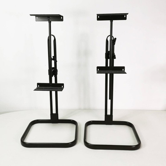 Image 1 of Vintage Maja speaker stands in metal and plastic, Germany 1970