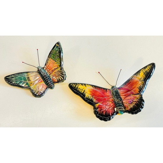 Image 1 of Coppia di farfalle in ceramica d'epoca