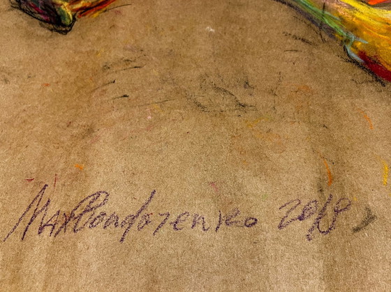 Image 1 of Hubert Posing By Maxim Bondarenko. Original Pastel On Craft Paper. Signed
