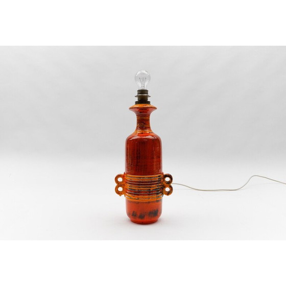 Image 1 of Vintage orange ceramic floor lamp, 1960