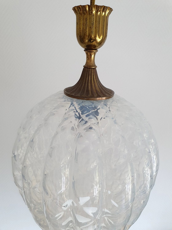 Image 1 of Glass Empoli Pendant Lamp From The 1950s