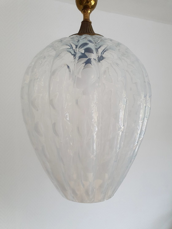 Image 1 of Glass Empoli Pendant Lamp From The 1950s