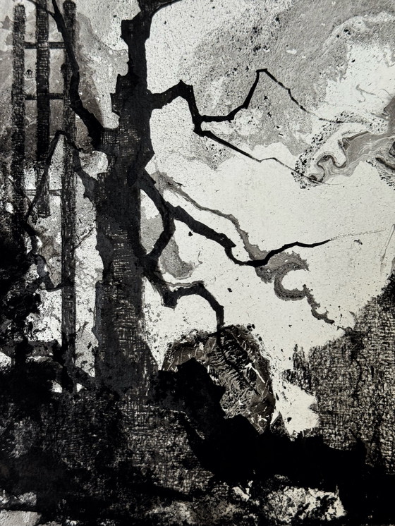 Image 1 of Surreal Landscape (Ink Composition) 1978.- Eugene Eechaut (1928-2019)