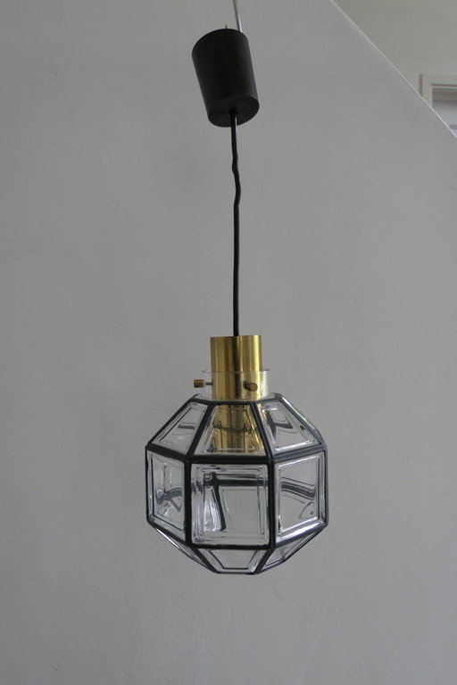 Glashütte Limburg P216 hanging lamp glass brass