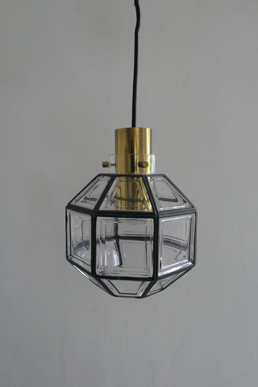 Glashütte Limburg P216 hanging lamp glass brass