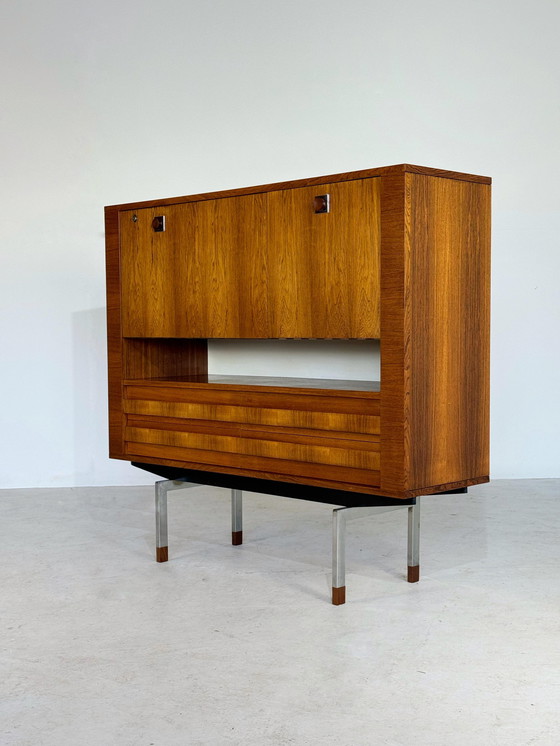 Image 1 of Mid-Century Palissander Bar Cabinet