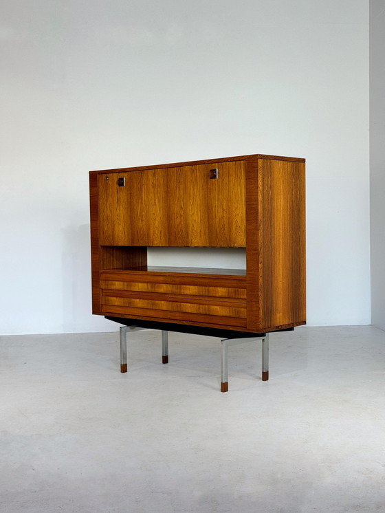 Image 1 of Mid-Century Palissander Bar Cabinet