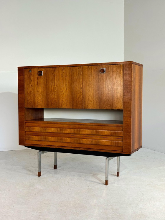 Image 1 of Mid-Century Palissander Bar Cabinet