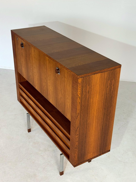 Image 1 of Mid-Century Palissander Bar Cabinet