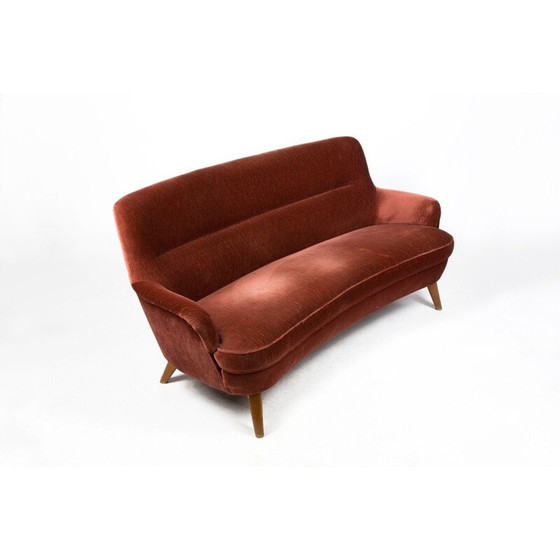 Image 1 of Vintage velvet sofa, Switzerland 1950
