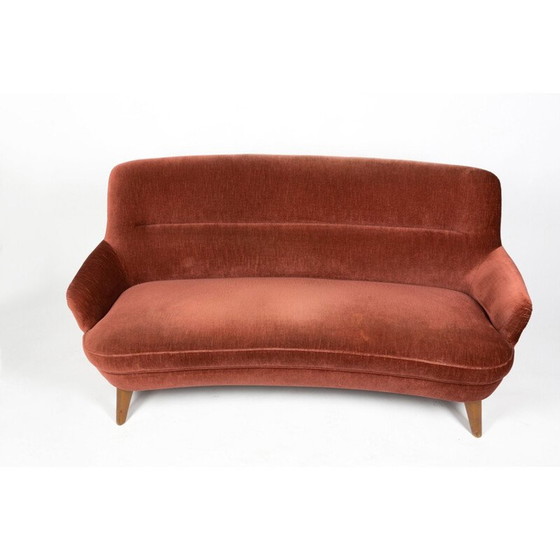 Image 1 of Vintage velvet sofa, Switzerland 1950