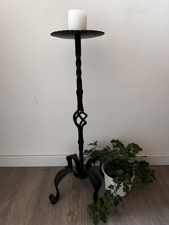 Image 1 of Brutalist cast iron candlestick