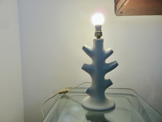 Image 1 of Lámpara de cerámica blanca mate, Francia, 1960