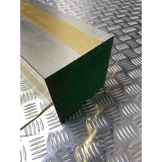 Image 1 of Vintage lamp in silver and gold lamellas, France 1970