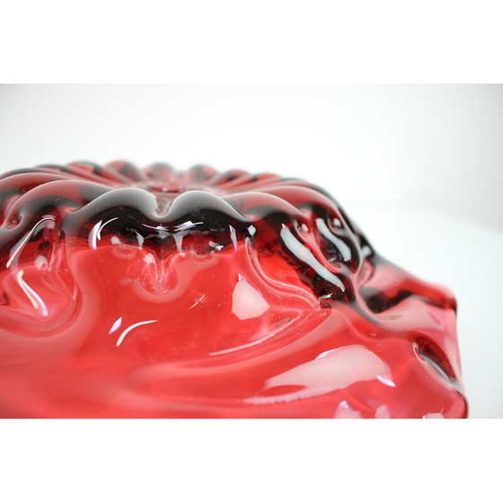 Image 1 of Vintage glass bowl by Josef Hospodka for Chribska Glassworks, Czechoslovakia 1960