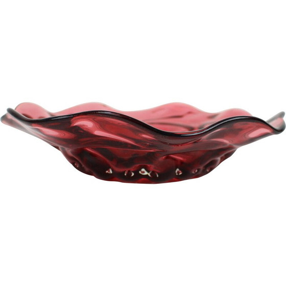 Image 1 of Vintage glass bowl by Josef Hospodka for Chribska Glassworks, Czechoslovakia 1960