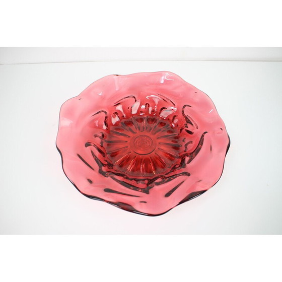 Image 1 of Vintage glass bowl by Josef Hospodka for Chribska Glassworks, Czechoslovakia 1960