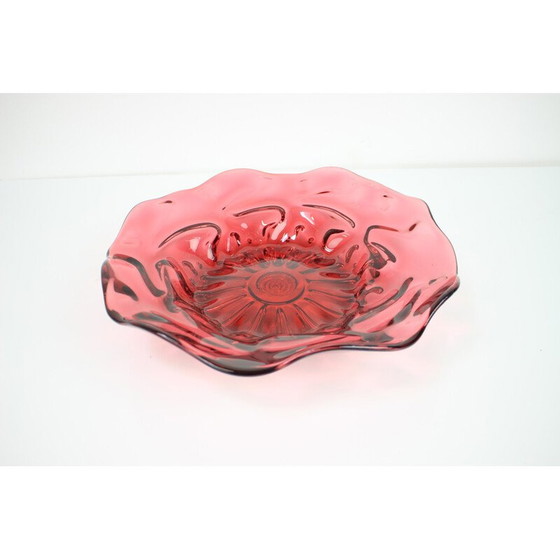 Image 1 of Vintage glass bowl by Josef Hospodka for Chribska Glassworks, Czechoslovakia 1960