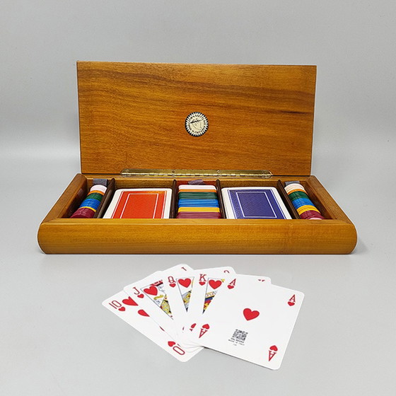 Image 1 of 1980s Original Gorgeous Playing Cards Box by Piero Fornasetti in Excellent condition. Made in Italy