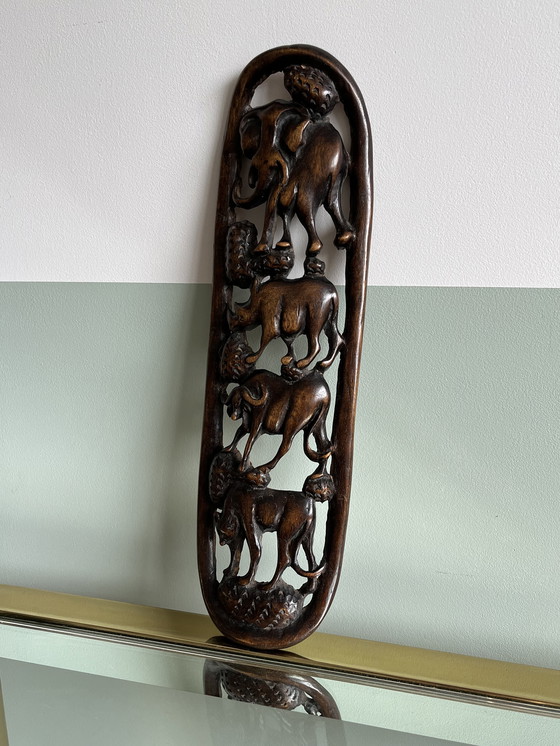 Image 1 of Wood carving big 5 animals from africa