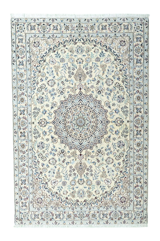 Hand-knotted Nain 9 La Oriental Rug With Silk