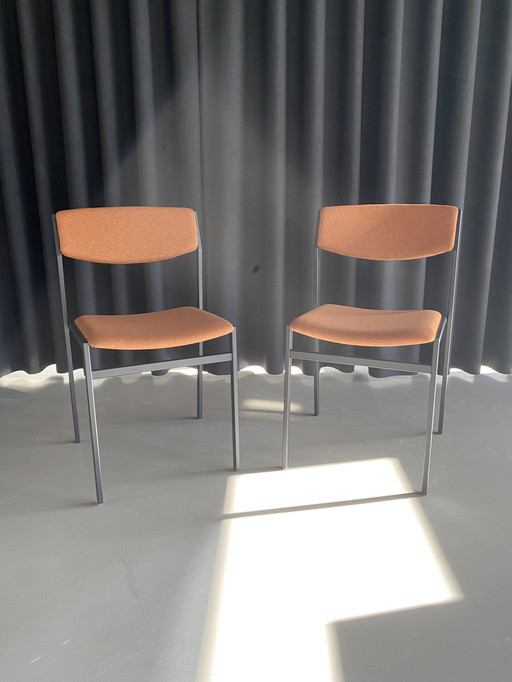 2x Gijs Van Der Sluis Dining Chair No.50