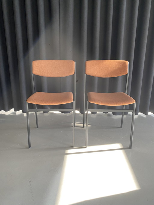 2x Gijs Van Der Sluis Dining Chair No.50