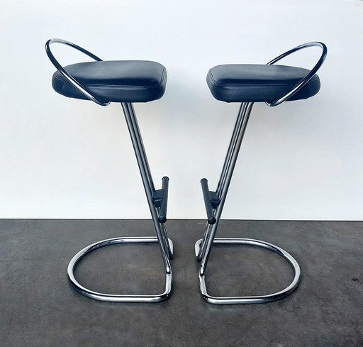 2x Italian bar stool chrome