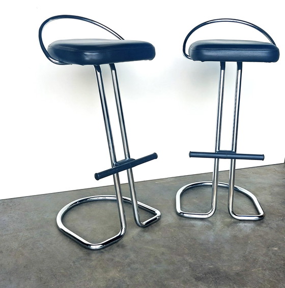 Image 1 of 2x Italian bar stool chrome