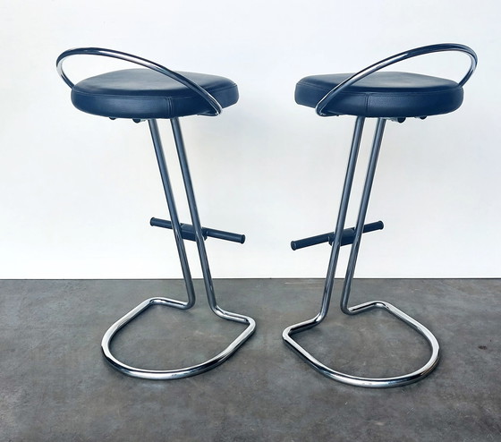 Image 1 of 2x Italian bar stool chrome