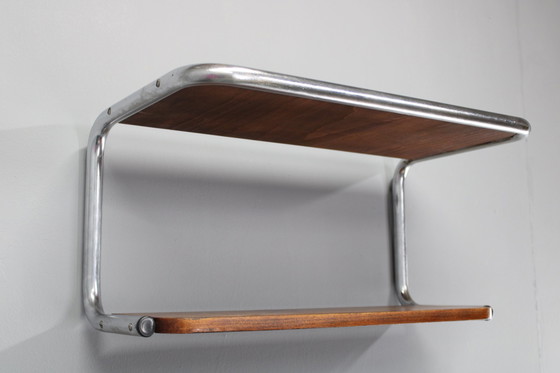 Image 1 of 1940S Bauhaus Wall Shelf, Czechoslovakia