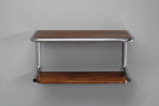 1940S Bauhaus Wall Shelf, Czechoslovakia