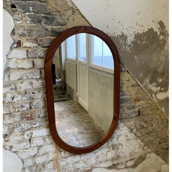 Image 1 of Vintage solid pine mirror for Ikea, 1978