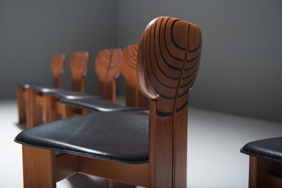 Image 1 of Stunning Set (8) Of Africa Chairs By Afra And Tobia Scarpa For Maxalto Italy